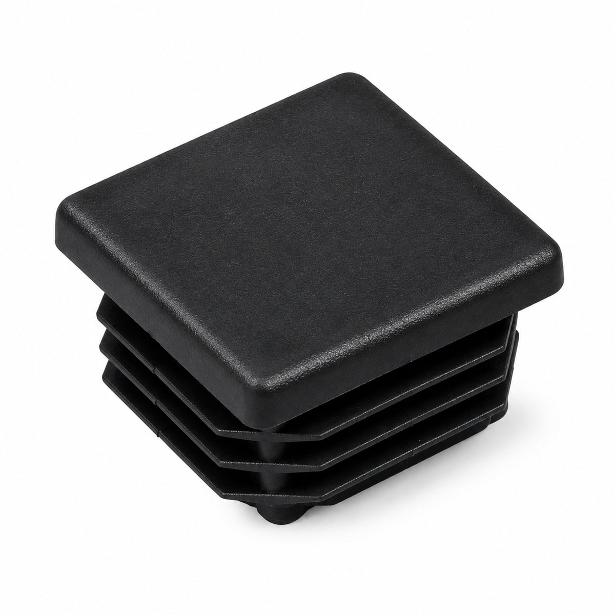 Embout à Insérer pour Tube Carré – Polyéthylène Noir / Gris