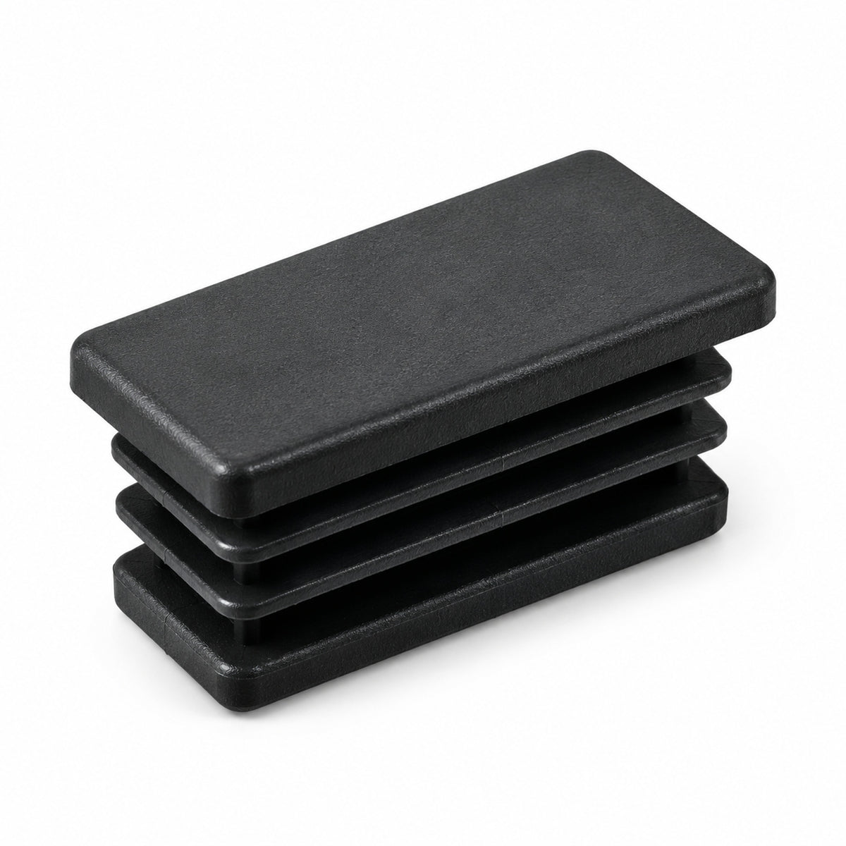 Capuchon Plastique pour Tube Rectangulaire – Embout Noir RoHS