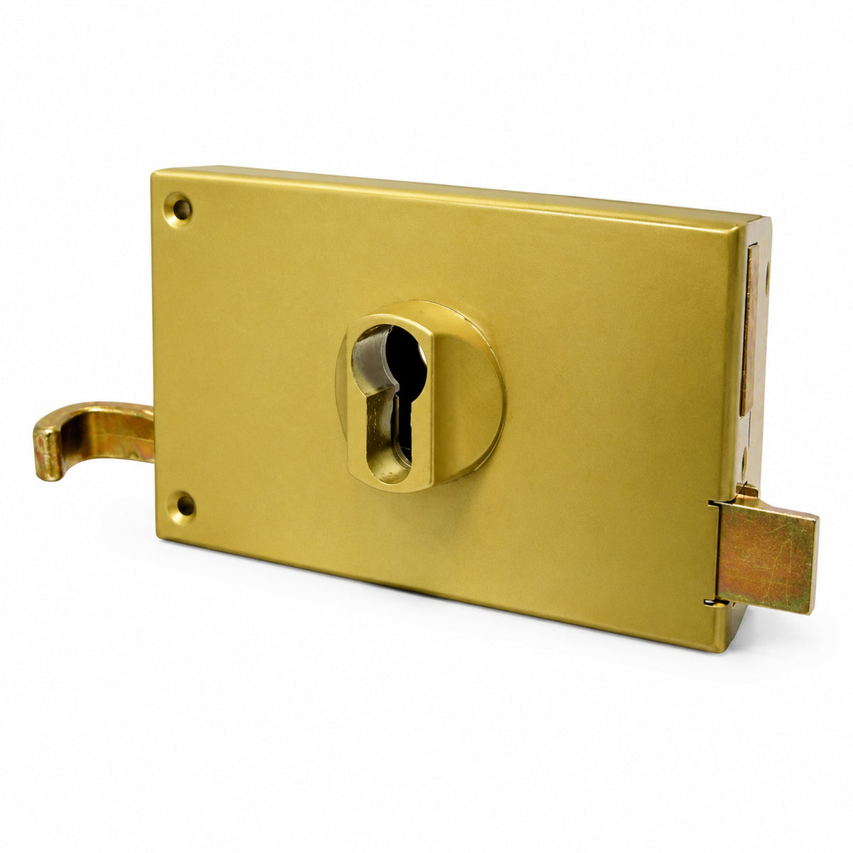 Serrure en Applique Horizontale à Tirage – Monopoint S10 Laiton